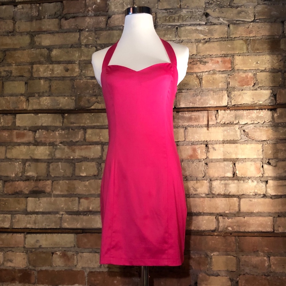 ASOS Limited Edition Hot Pink Bow Back Mini Sz 6